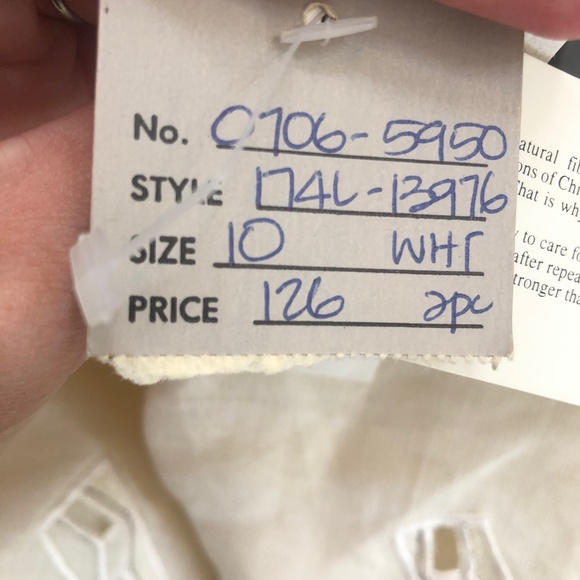 Ann Gerlin Vintage Embroidered Linen Skirt Suit White Size 10 - Picture 9 of 10